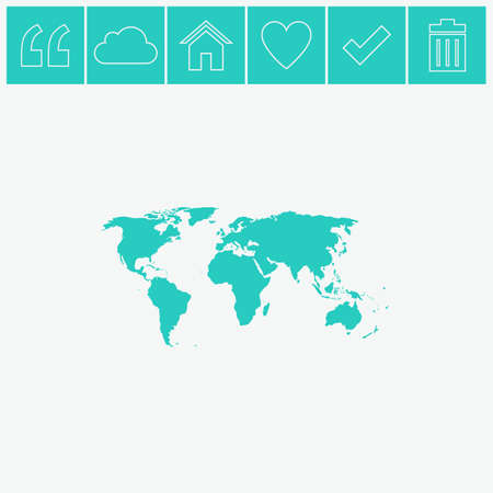 World map vector icon.のイラスト素材