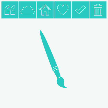Paint brush vector icon.のイラスト素材