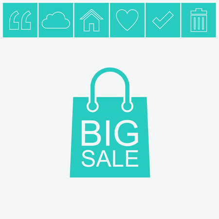 Big sale bag vector icon.のイラスト素材