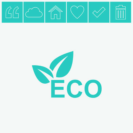 Eco vector icon. Ecological symbol.のイラスト素材