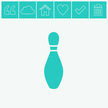 Bowling game vector icon.のイラスト素材