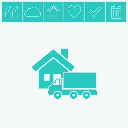 Home delivery vector icon.のイラスト素材