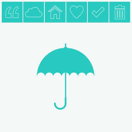 Umbrella vector icon. Rain protection sign icon.のイラスト素材