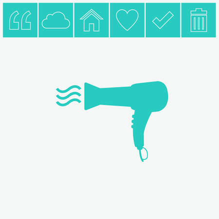 Blow dryer / Hair dryer hairdresser vector icon.のイラスト素材