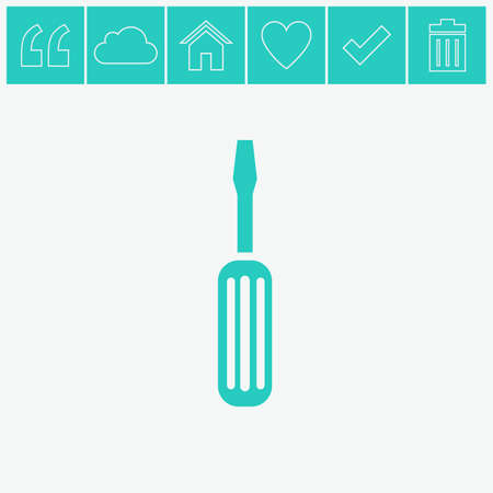Screwdriver vector icon.のイラスト素材