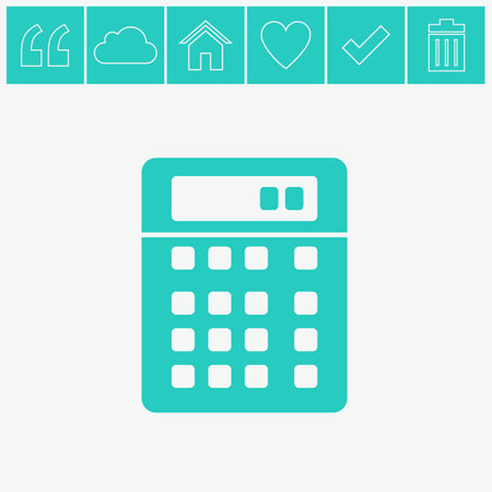 Calculator vector icon.のイラスト素材