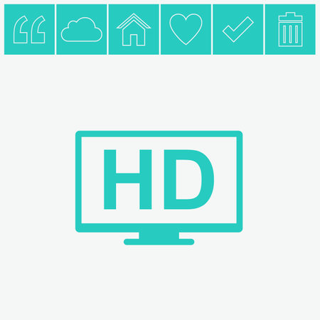 HD widescreen TV vector icon.のイラスト素材