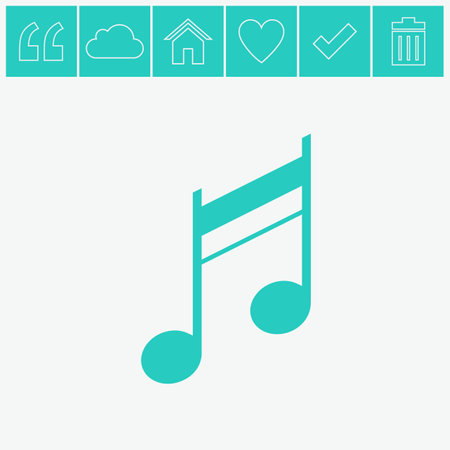 Music note sign icon.のイラスト素材