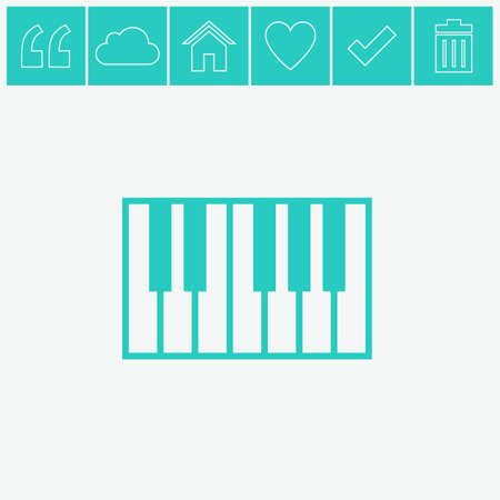 Piano keys icon.のイラスト素材