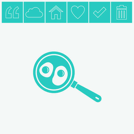 Scrambled eggs vector icon.のイラスト素材