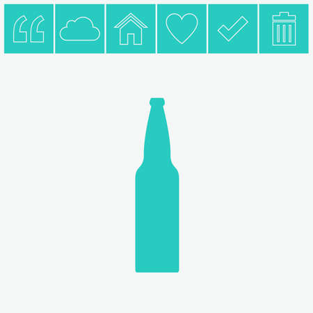 Beer bottle vector icon.のイラスト素材
