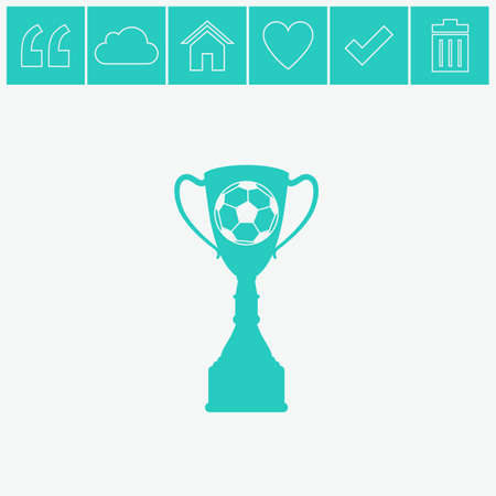 Champions cup vector icon. Trophy symbol.のイラスト素材