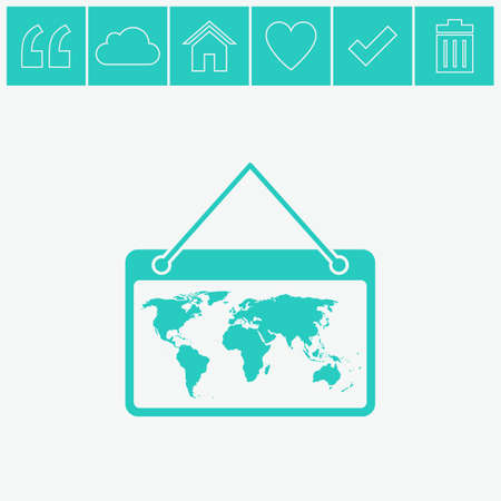 World map vector icon.のイラスト素材