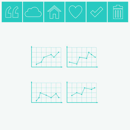 Graph chart sign icon.のイラスト素材