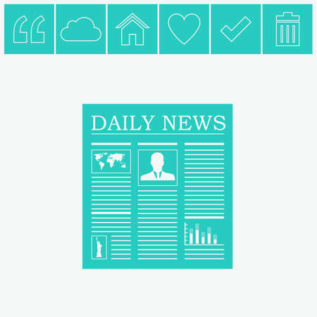 Newspaper vector icon.のイラスト素材