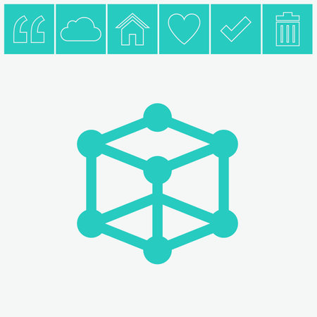 Molecular compound vector icon.のイラスト素材