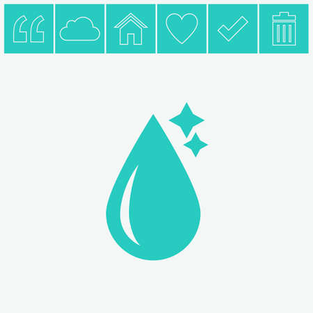 Water drop icon.のイラスト素材