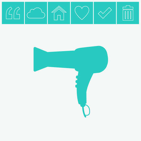 Blow dryer / Hair dryer hairdresser vector icon.のイラスト素材