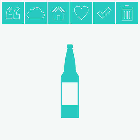 Beer bottle vector icon.のイラスト素材