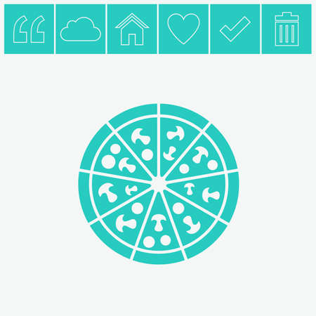 Pizza vector icon.のイラスト素材