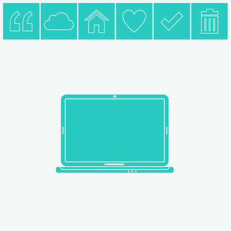 Laptop vector icon.のイラスト素材