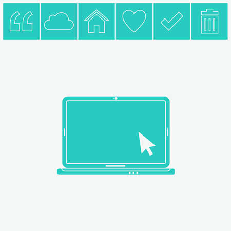 Laptop vector icon.のイラスト素材