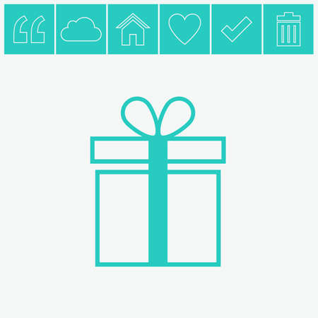 Gift box vector icon.のイラスト素材