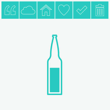 Beer bottle vector icon.のイラスト素材