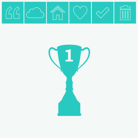 Champions cup vector icon. Trophy symbol.のイラスト素材