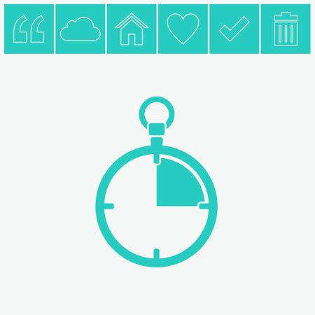 Stopwatch vector icon.のイラスト素材