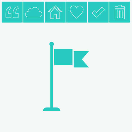 Flag vector icon. Check mark.のイラスト素材