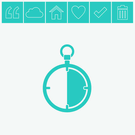Stopwatch vector icon.のイラスト素材