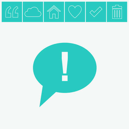 Exclamation mark vector icon.のイラスト素材
