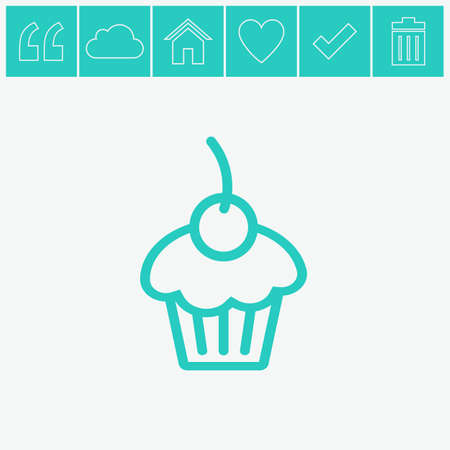 Cake vector icon.のイラスト素材