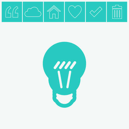 Light lamp vector icon. Idea symbol.のイラスト素材