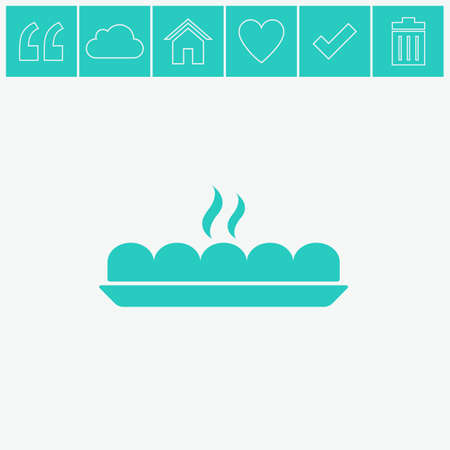 Pie vector icon.のイラスト素材