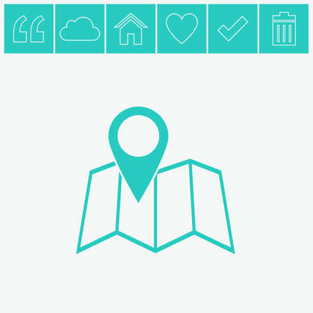 Pin on the map vector icon.のイラスト素材