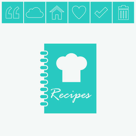 Recipe book vector icon.のイラスト素材