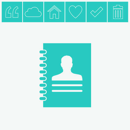 Contacts book vector icon.のイラスト素材