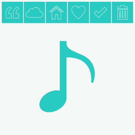 Music note sign icon.のイラスト素材