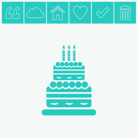 Cake vector icon.のイラスト素材