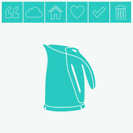 Electric kettle icon.のイラスト素材