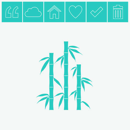 Bamboo silhouettes. Vector icon.のイラスト素材