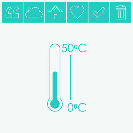 Thermometer vector icon.