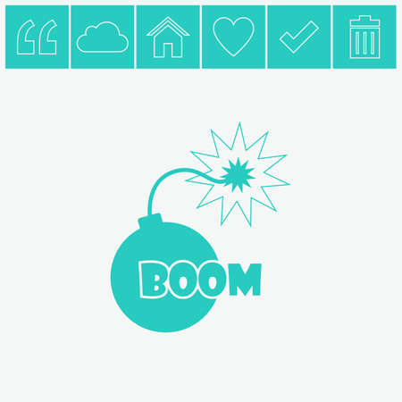 Bomb vector icon.のイラスト素材