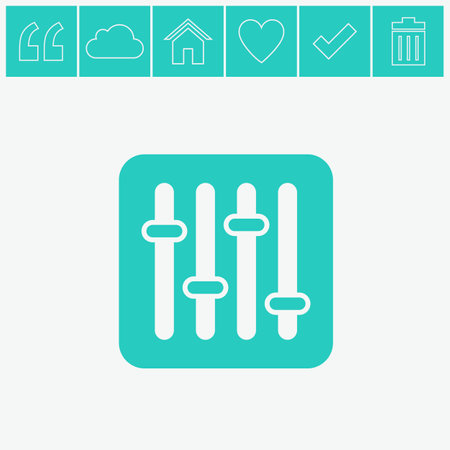 User interface power slider buttons.のイラスト素材