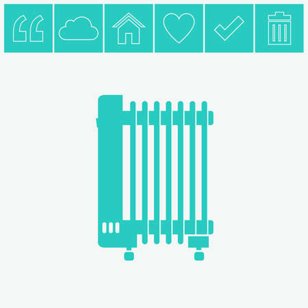Electric heater vector icon.のイラスト素材