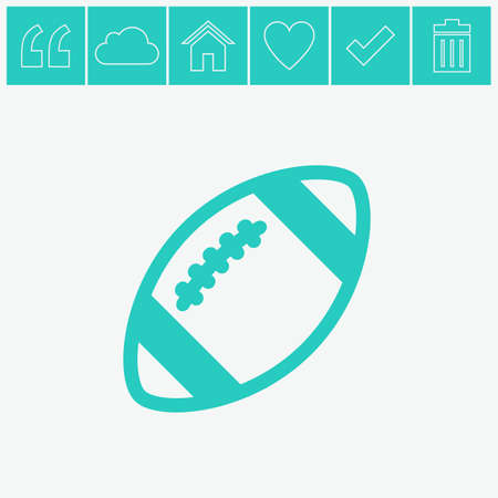 American football ball vector icon.のイラスト素材