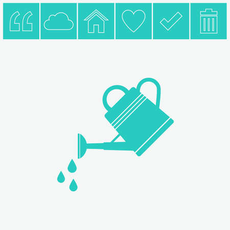 Watering can vector icon.のイラスト素材