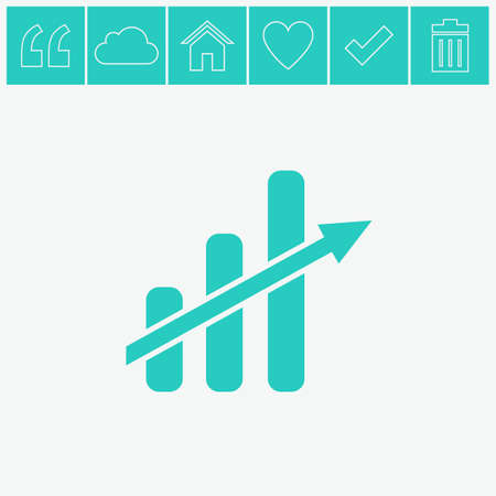 Vector growing graph icon.のイラスト素材